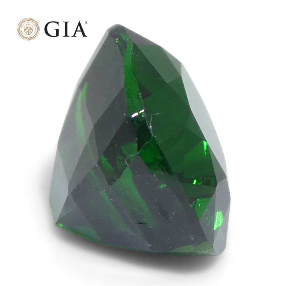 2.08ct Cushion Green Tsavorite Garnet GIA Certified, Unheated