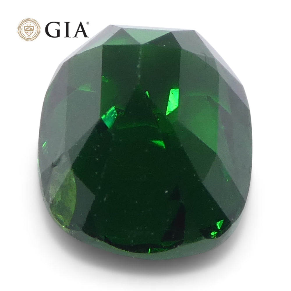 2.08ct Cushion Green Tsavorite Garnet GIA Certified, Unheated