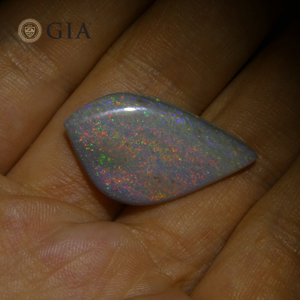 9.53ct Freeform Carving Gray Opal GIA Certified Australia - Skyjems Wholesale Gemstones