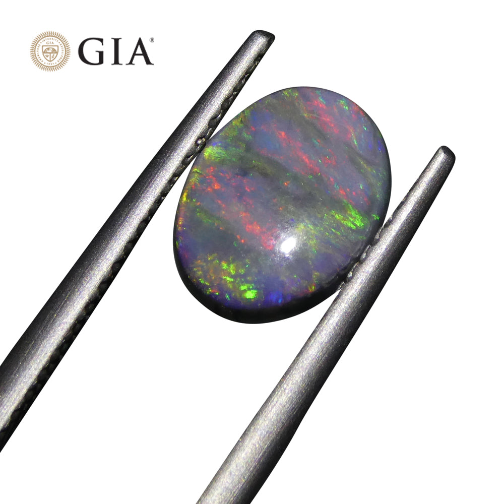 Black opal deals cabochon