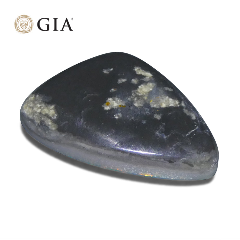 6.39ct Freeform Gray Opal GIA Certified Australia - Skyjems Wholesale Gemstones