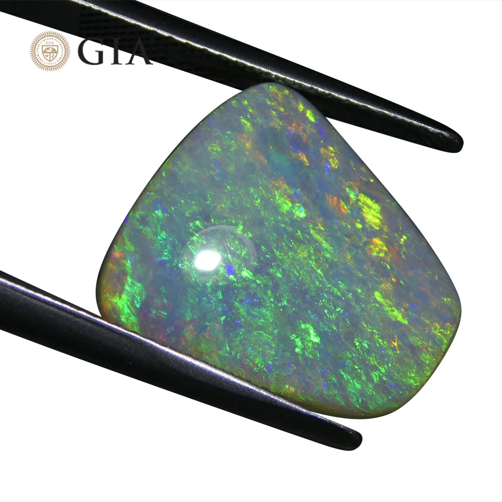 8.01ct Freeform Gray Opal GIA Certified Australia - Skyjems Wholesale Gemstones