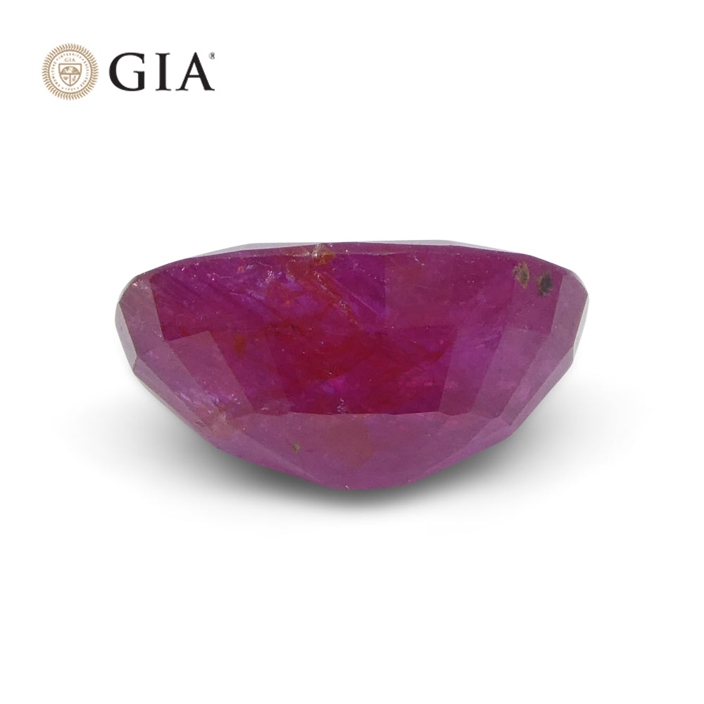 2.38ct Oval Purplish Red Ruby GIA Certified Tajikistan Unheated - Skyjems Wholesale Gemstones