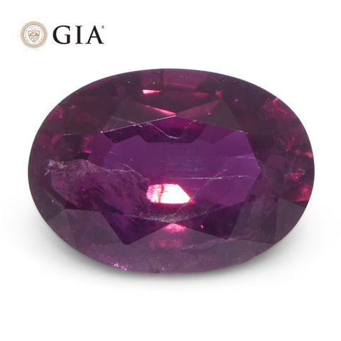 2.23ct Oval Purple-Red Ruby GIA Certified Pakistan / Kashmir, Unheated