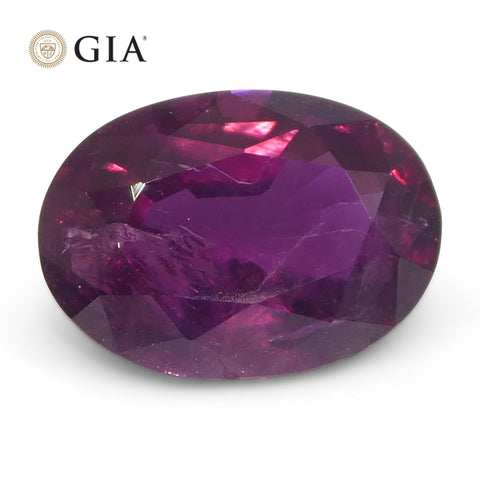 2.23ct Oval Purple-Red Ruby GIA Certified Pakistan / Kashmir, Unheated