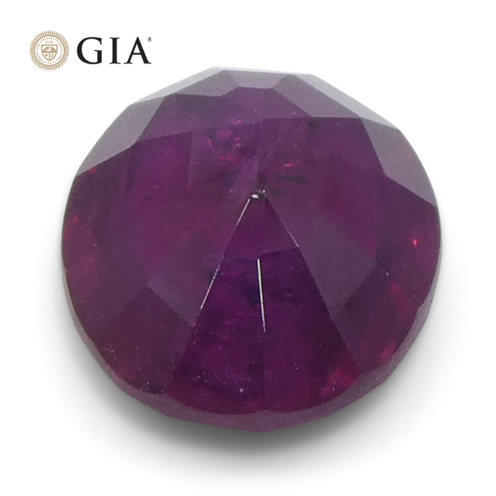 1.83ct Oval Purple-Red Ruby GIA Certified  Pakistan / Kashmir, Unheated - Skyjems Wholesale Gemstones