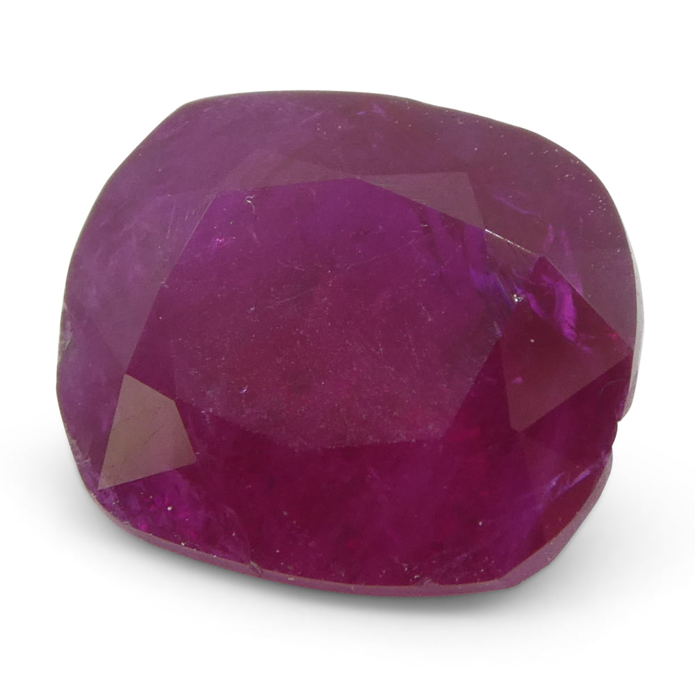 2.06ct Cushion Red Ruby GIA Certified Unheated