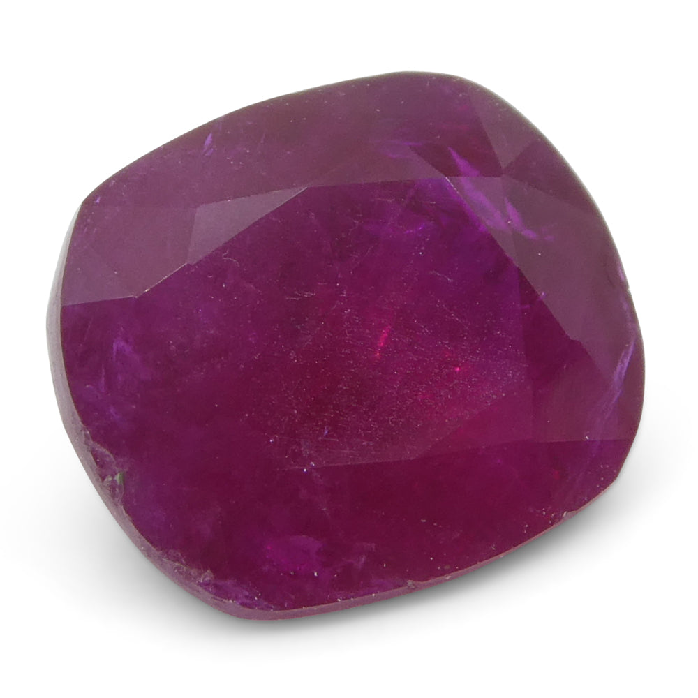 2.06ct Cushion Red Ruby GIA Certified Unheated