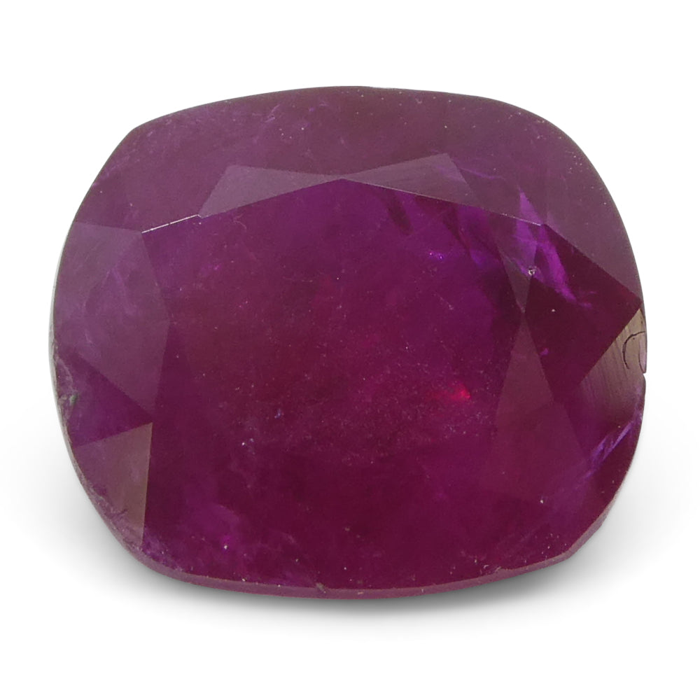 2.06ct Cushion Red Ruby GIA Certified Unheated