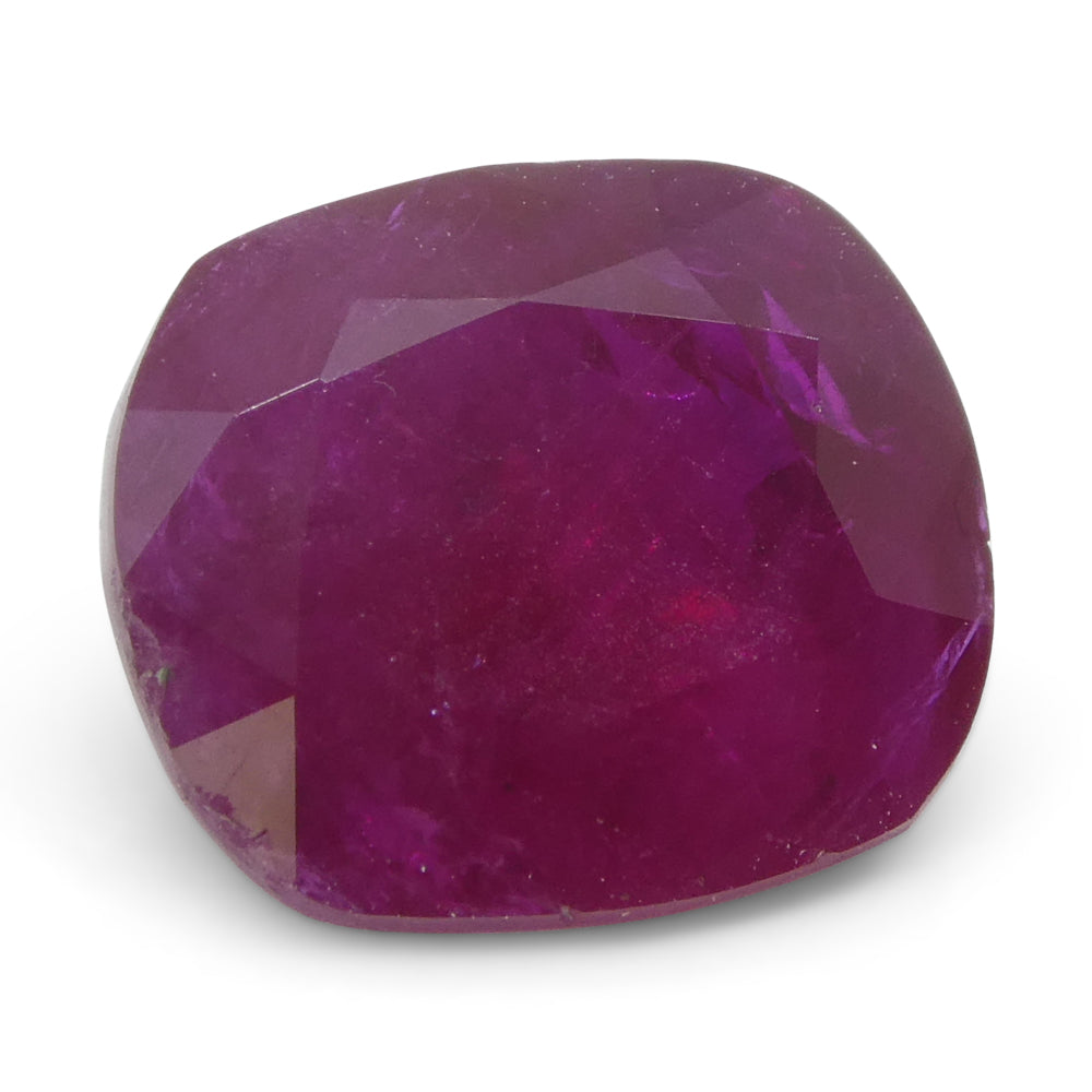 2.06ct Cushion Red Ruby GIA Certified Unheated - Skyjems Wholesale Gemstones