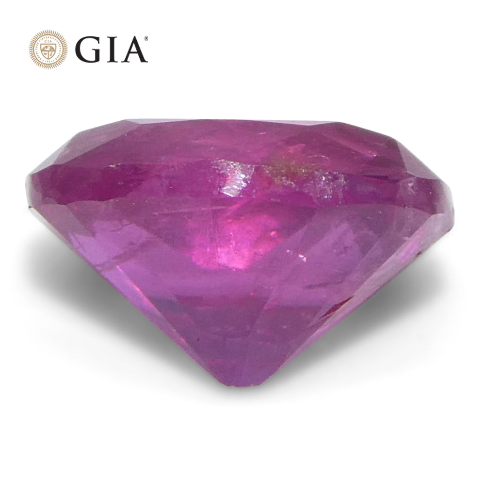 1.34ct Cushion Purplish Red Ruby GIA Certified  Unheated - Skyjems Wholesale Gemstones