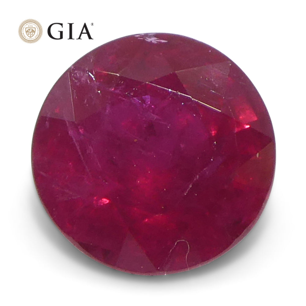 1.53ct Round Red Ruby GIA Certified Madagascar - Skyjems Wholesale Gemstones
