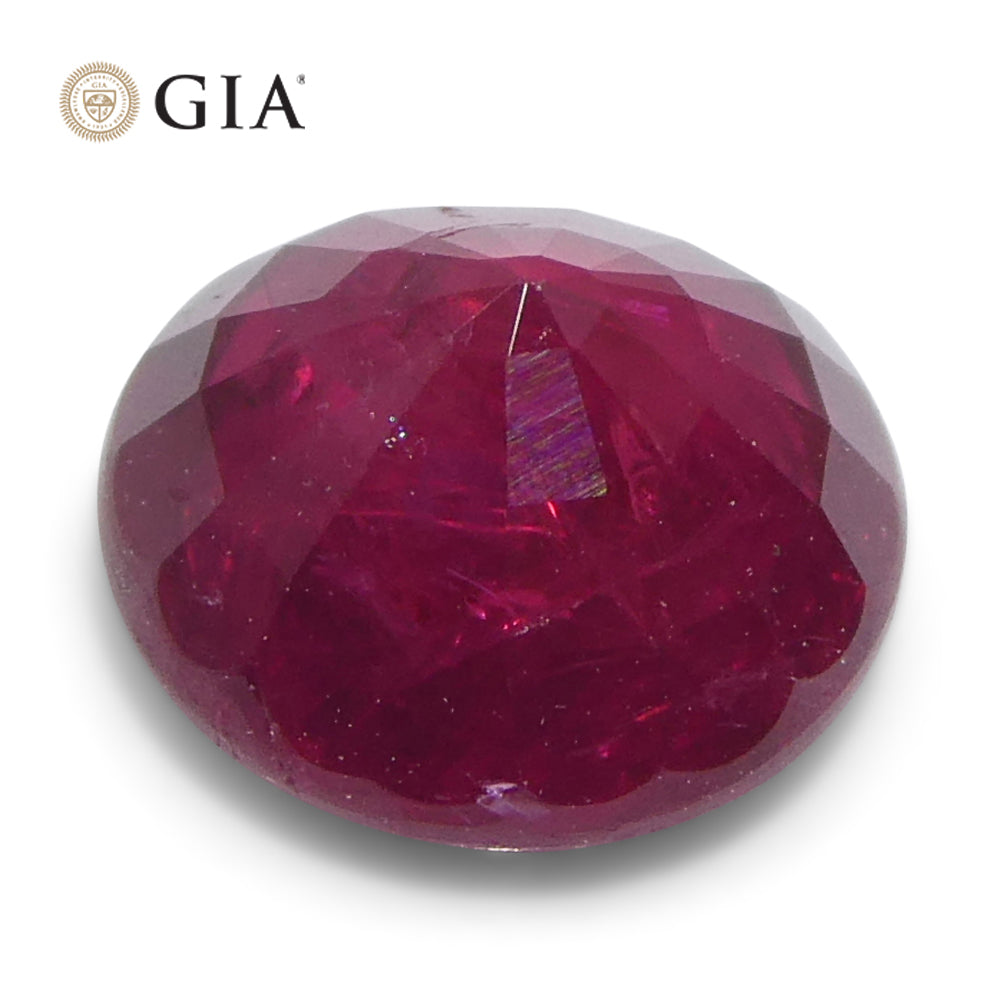 1.53ct Round Red Ruby GIA Certified Madagascar
