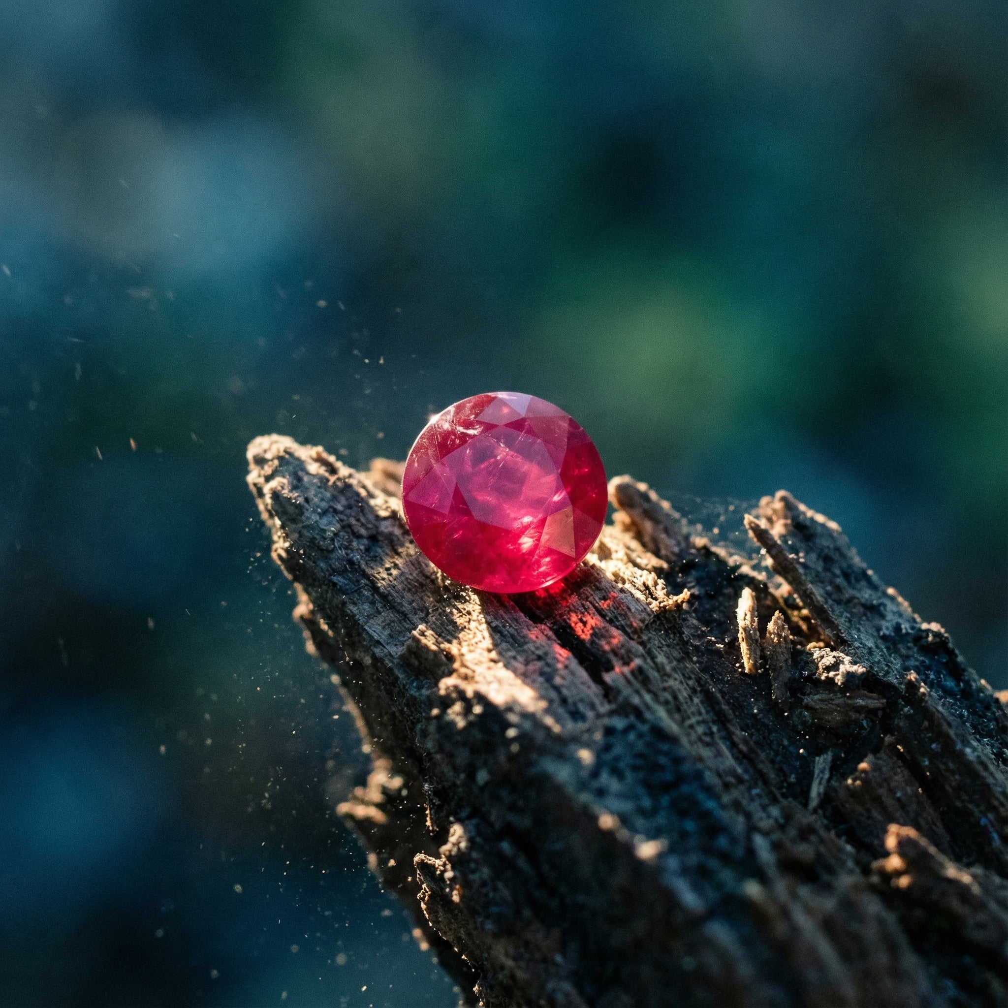 1.53ct Round Red Madagascar Ruby from SkyJems, GIA certified natural corundum gemstone with vibrant color and precision cut