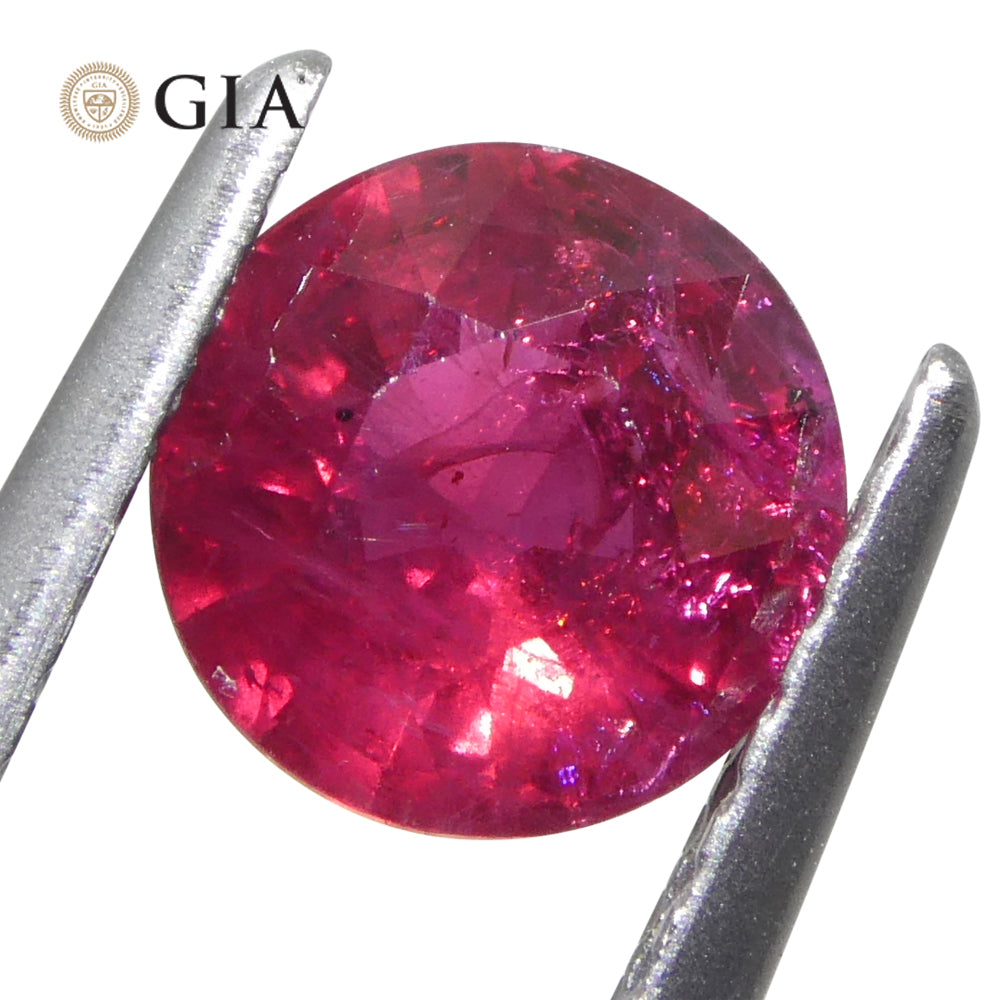 SkyJems 1.06ct Round Red Ruby from Madagascar, GIA certified natural gemstone with vibrant color and precision cut