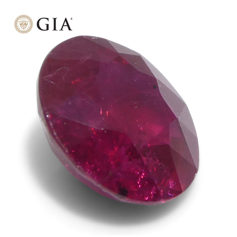 1.06ct Round Red Ruby GIA Certified Madagascar