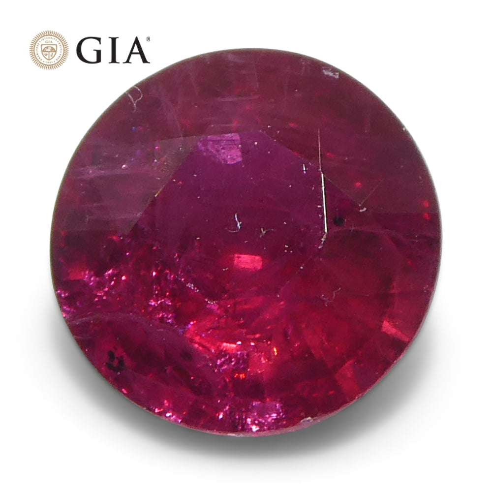 SkyJems 1.06ct Round Red Ruby from Madagascar, GIA certified natural gemstone with vibrant color and precision cut