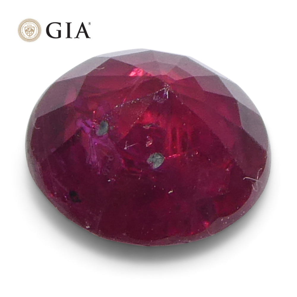 1.06ct Round Red Ruby GIA Certified Madagascar
