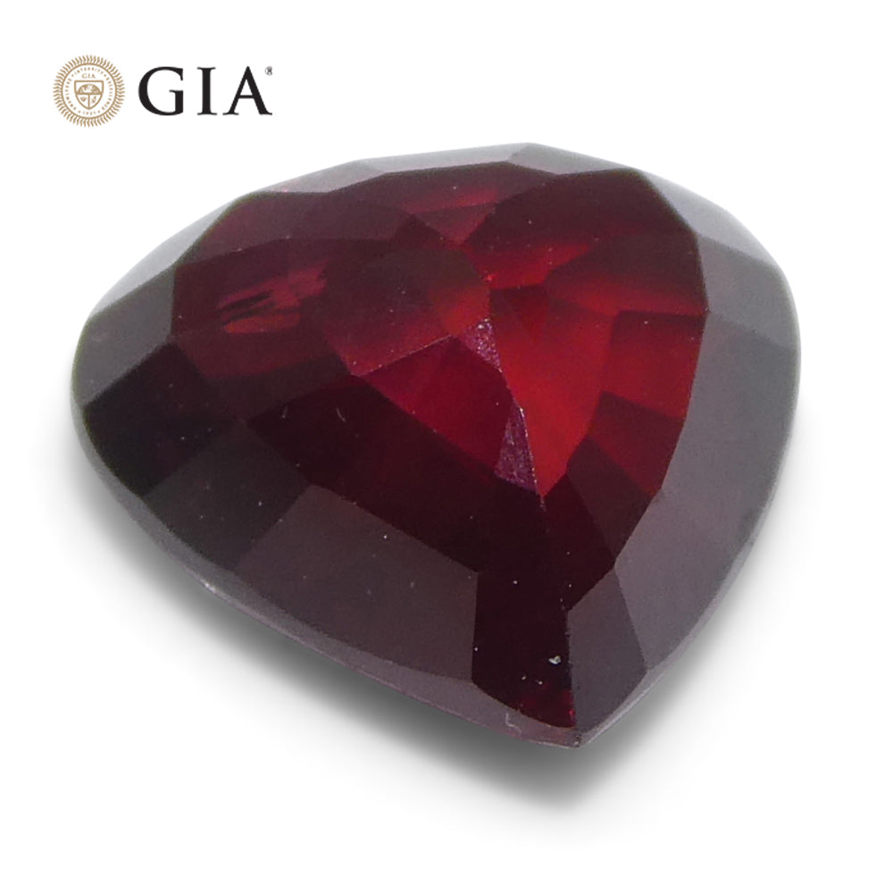 1.92ct Heart Red Ruby GIA Certified Mozambique