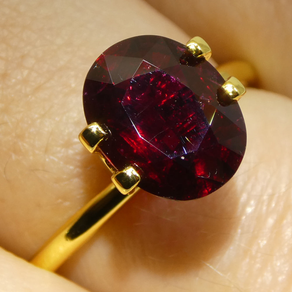2.22ct Oval Dark Red Ruby GIA Certified Madagascar