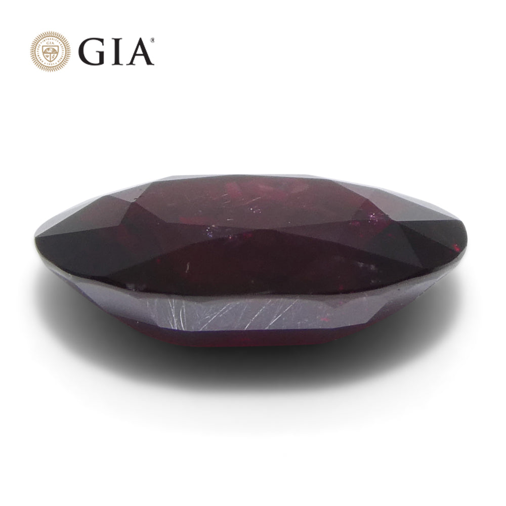 2.22ct Oval Dark Red Ruby GIA Certified Madagascar