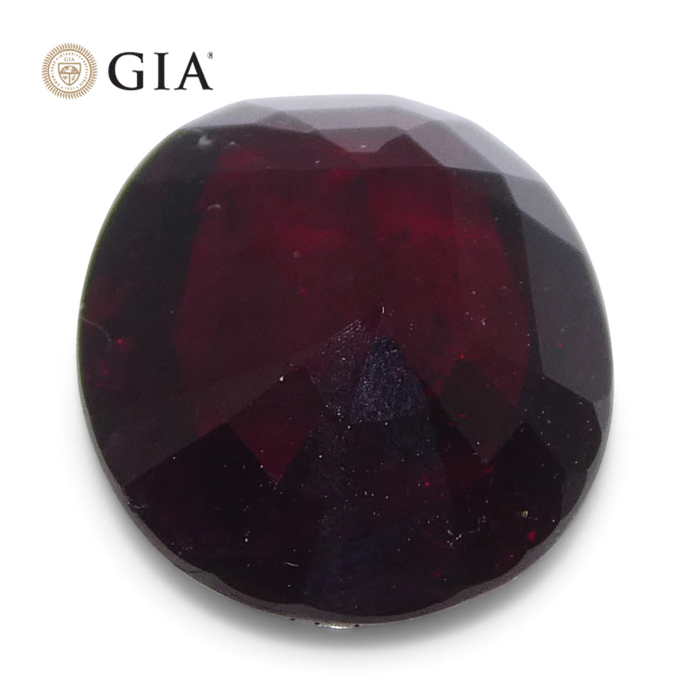 2.22ct Oval Dark Red Ruby GIA Certified Madagascar