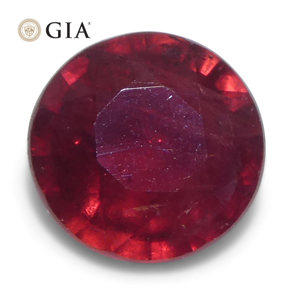 1.16ct Round Red Ruby GIA Certified Madagascar