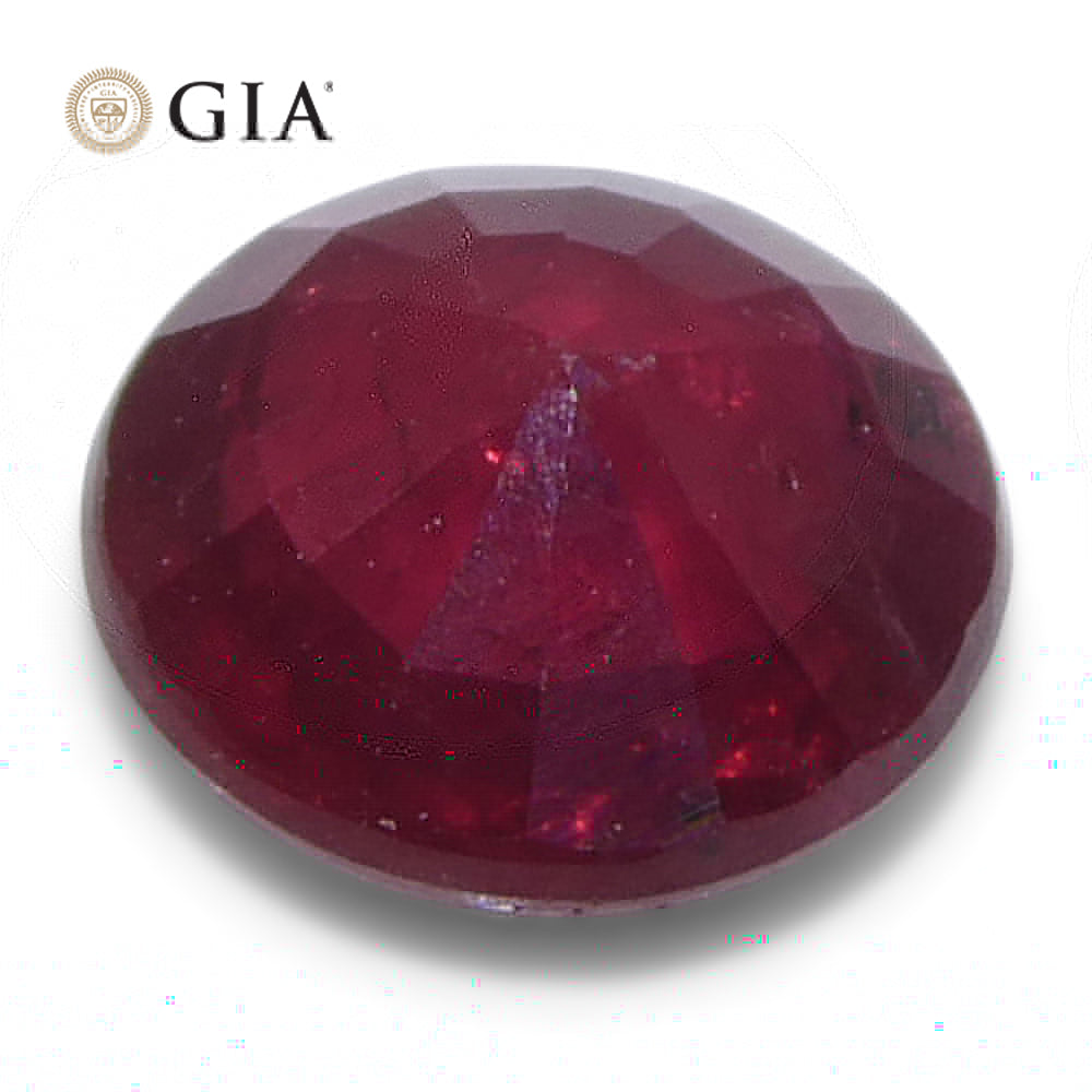 1.16ct Round Red Ruby GIA Certified Madagascar