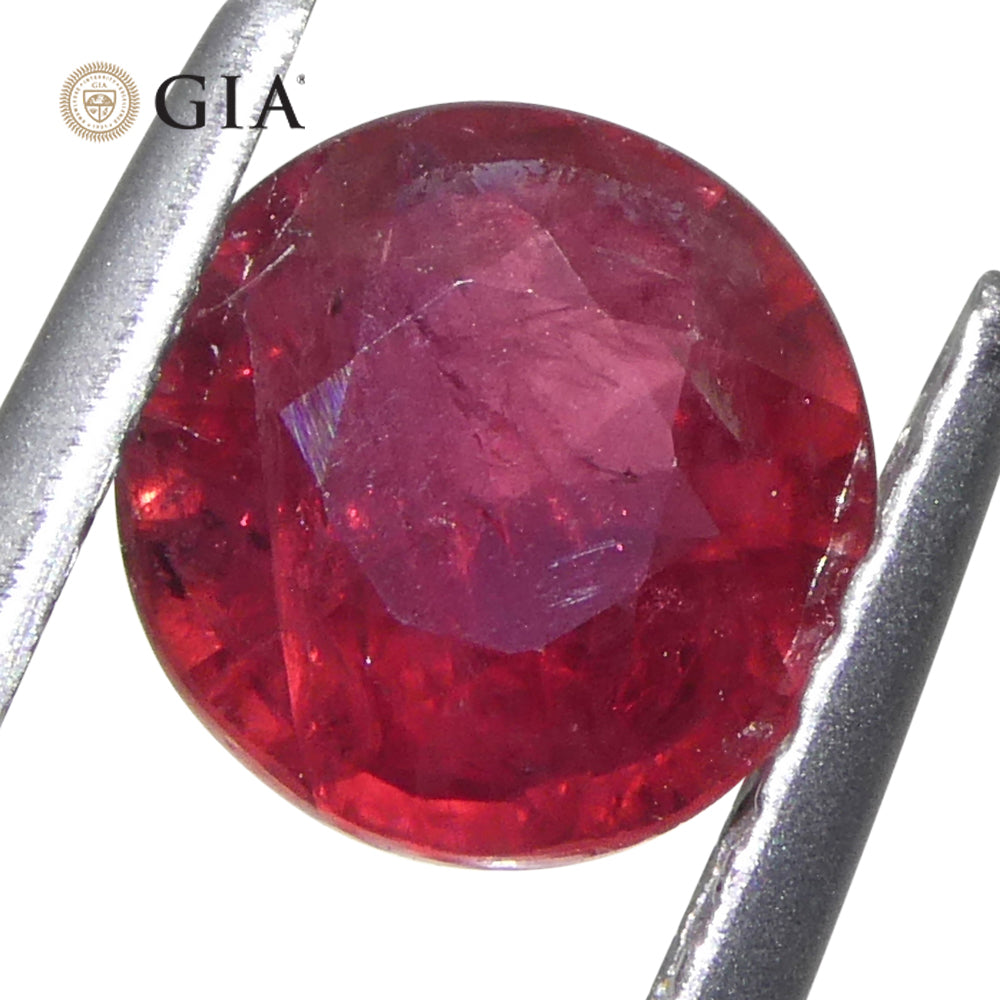 1.16ct Round Red Ruby GIA Certified Madagascar