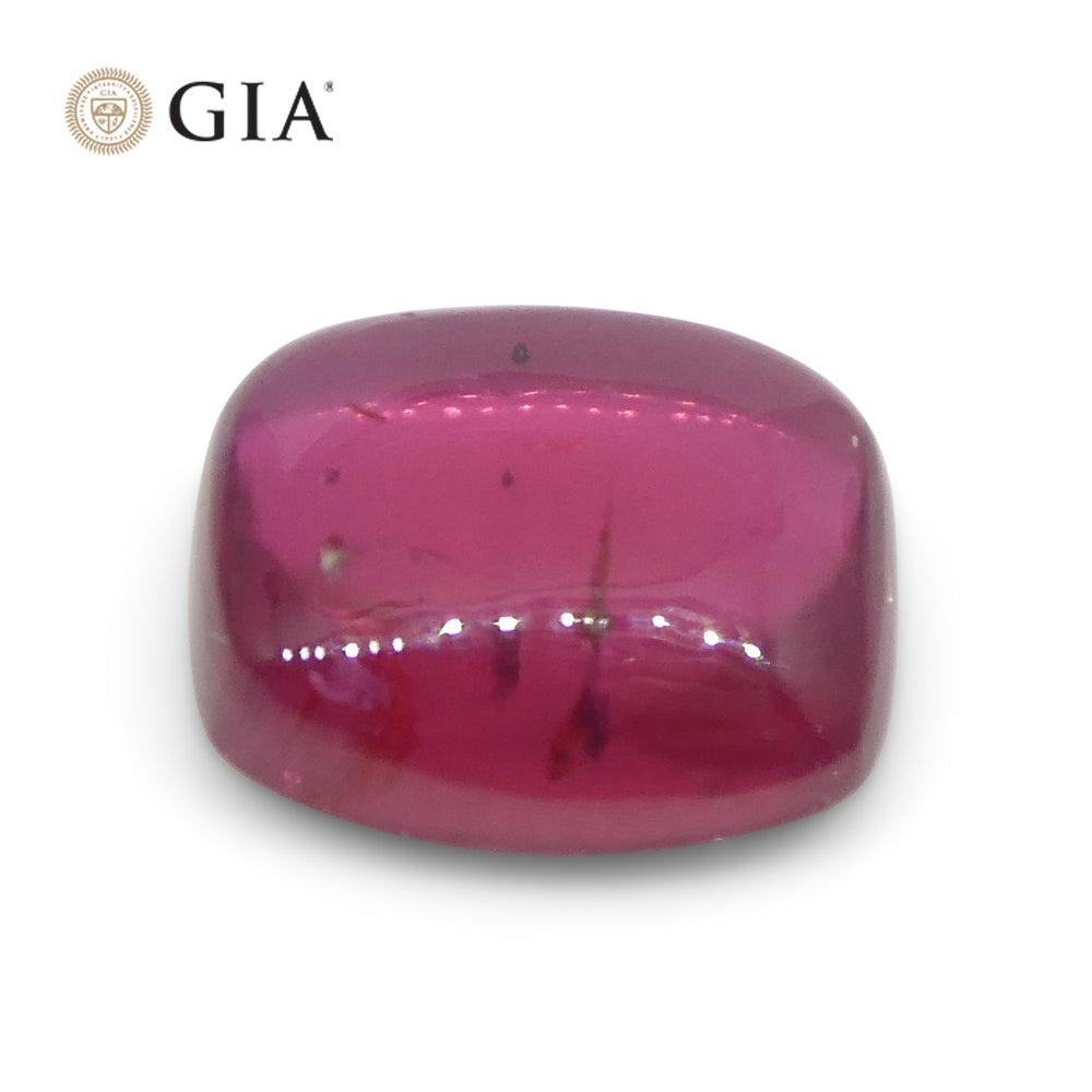 1.53ct Cushion Double Cabochon Purplish Red Ruby GIA Certified Mozambique Unheated - Skyjems Wholesale Gemstones