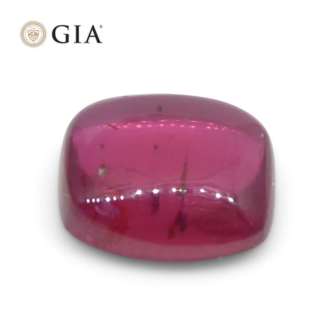 1.53ct Cushion Double Cabochon Purplish Red Ruby GIA Certified Mozambique Unheated