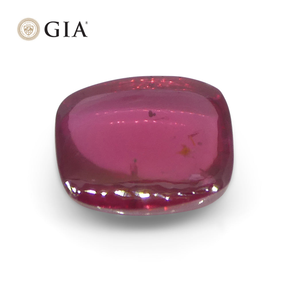 1.53ct Cushion Double Cabochon Purplish Red Ruby GIA Certified Mozambique Unheated - Skyjems Wholesale Gemstones