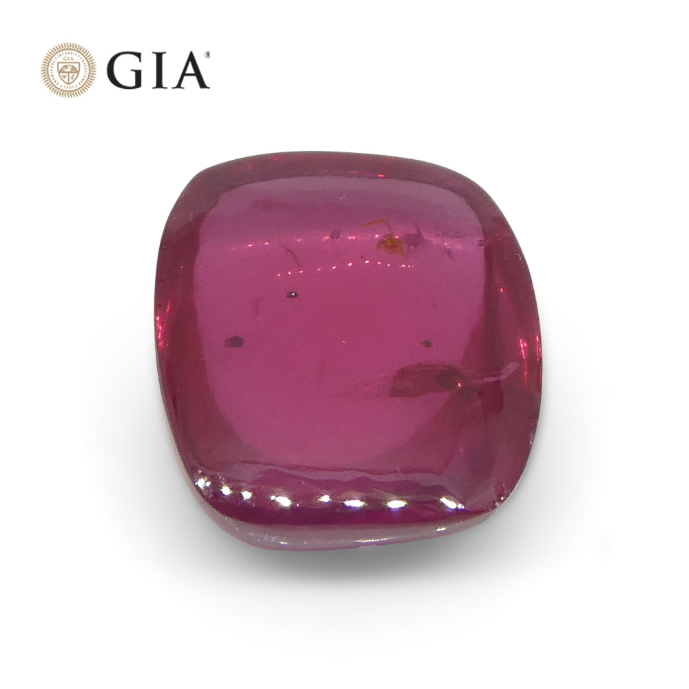 1.53ct Cushion Double Cabochon Purplish Red Ruby GIA Certified Mozambique Unheated - Skyjems Wholesale Gemstones