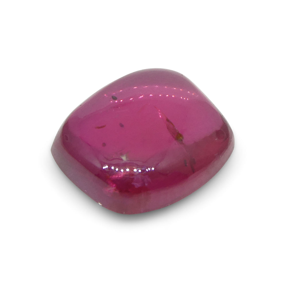 1.53ct Cushion Double Cabochon Purplish Red Ruby GIA Certified Mozambique Unheated - Skyjems Wholesale Gemstones