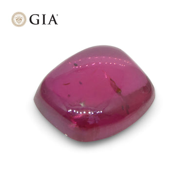 1.53ct Cushion Double Cabochon Purplish Red Ruby GIA Certified Mozambique Unheated - Skyjems Wholesale Gemstones