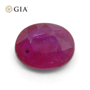 1.74ct Oval Purplish Red Ruby GIA Certified Mozambique - Skyjems Wholesale Gemstones