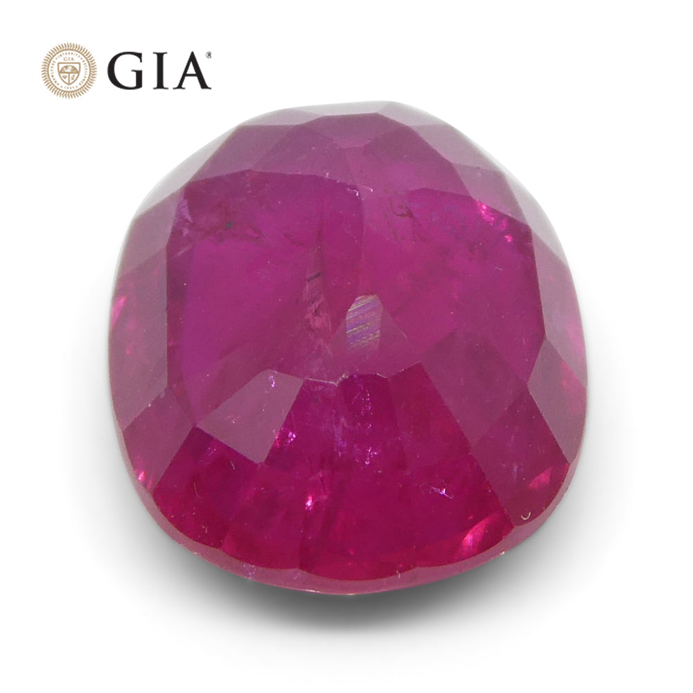 4.19ct Cushion Vivid Red Ruby GIA Certified Mozambique - Skyjems Wholesale Gemstones