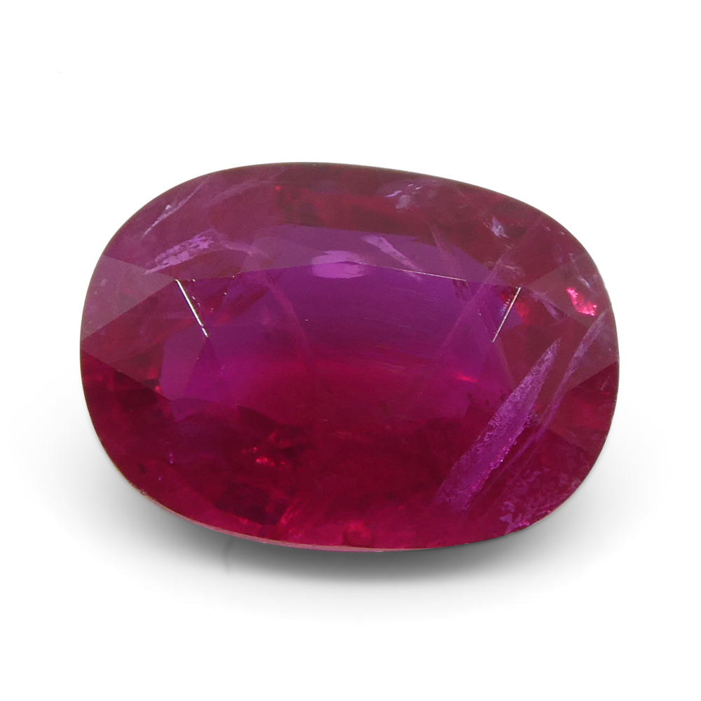 2.04ct Cushion Vivid Red Ruby GIA Certified Mozambique - Skyjems Wholesale Gemstones