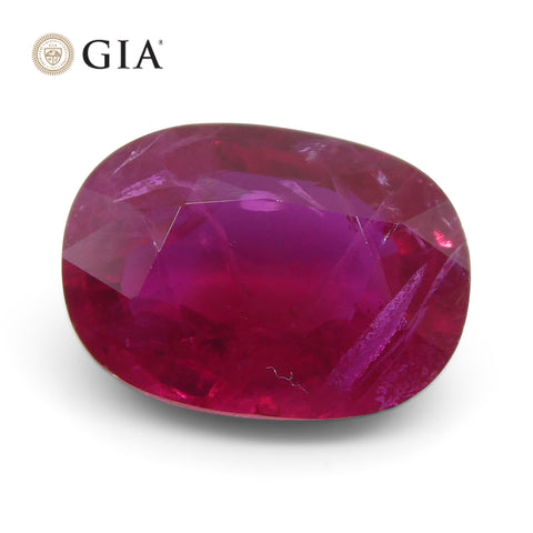 2.04ct Cushion Vivid Red Ruby GIA Certified Mozambique