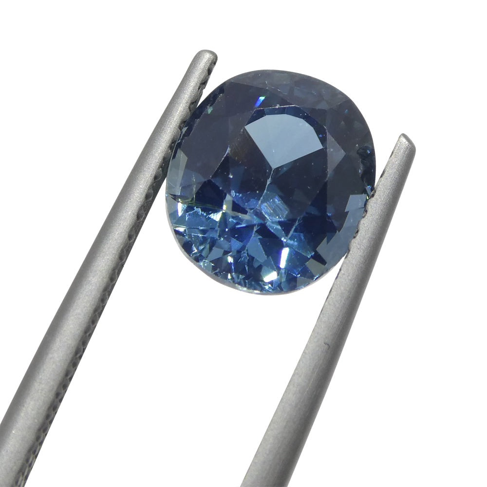 3.42ct Oval Greenish Blue Sapphire GIA Certified Nigeria - Skyjems Wholesale Gemstones