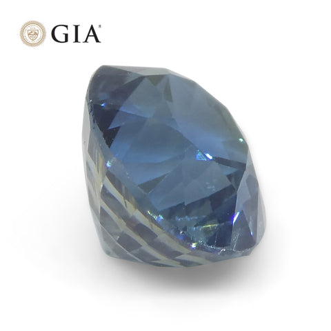 3.42ct Oval Greenish Blue Teal Sapphire GIA Certified Nigeria