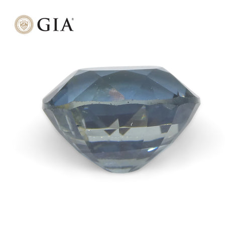 3.42ct Oval Greenish Blue Teal Sapphire GIA Certified Nigeria