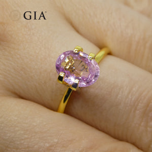 1.87ct Pastel Pink Sapphire Oval GIA Certified Sri Lanka - Skyjems Wholesale Gemstones