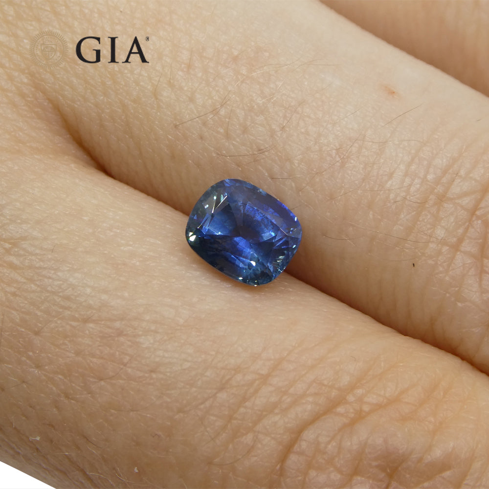 1.69ct Blue Sapphire Cushion GIA Certified Unheated - Skyjems Wholesale Gemstones