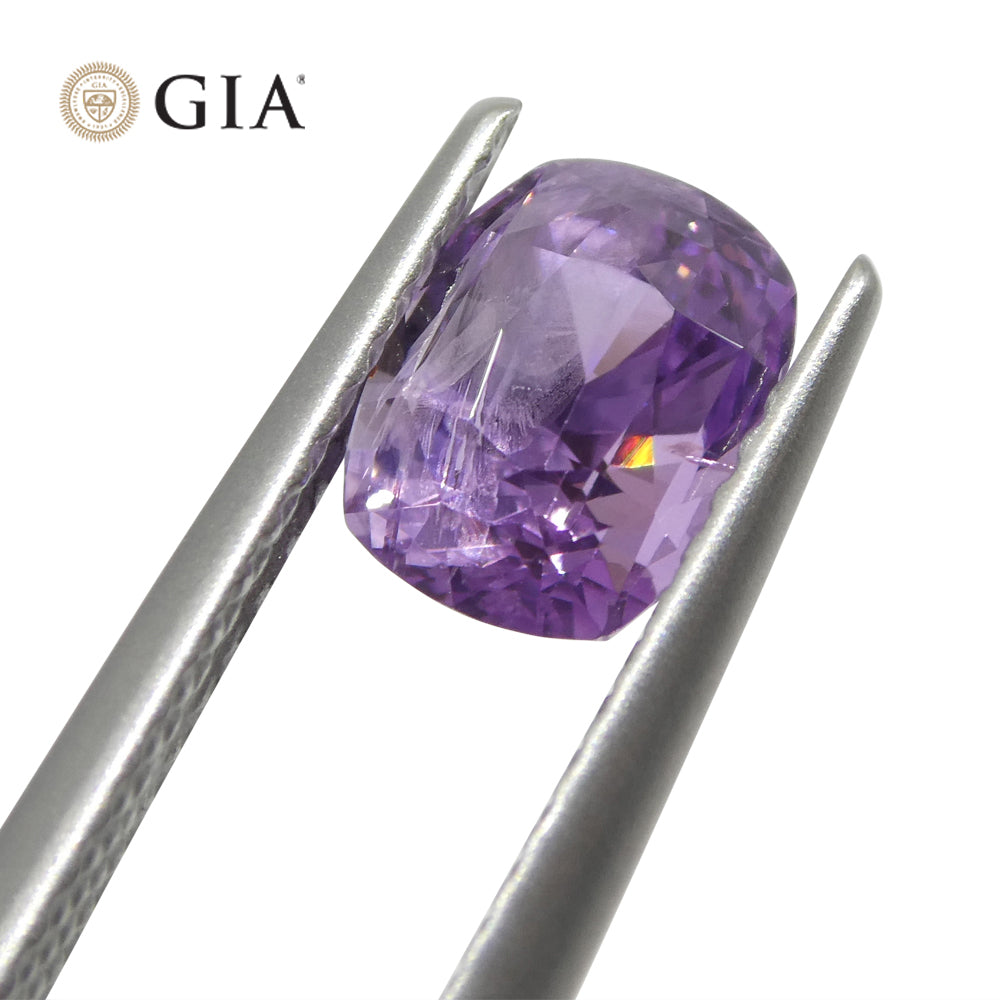 1.95ct Purplish Pink Sapphire Cushion GIA Certified Unheated, Sri Lanka - Skyjems Wholesale Gemstones