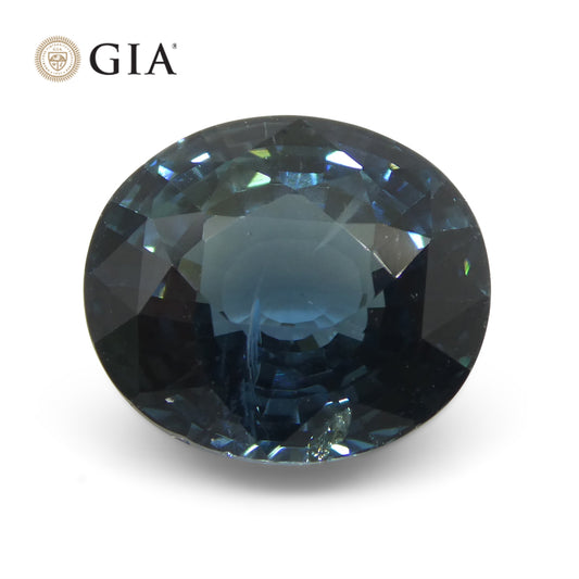 6.84ct Oval Teal Blue Mermaid Sapphire GIA Certified Ethiopia - Skyjems Wholesale Gemstones