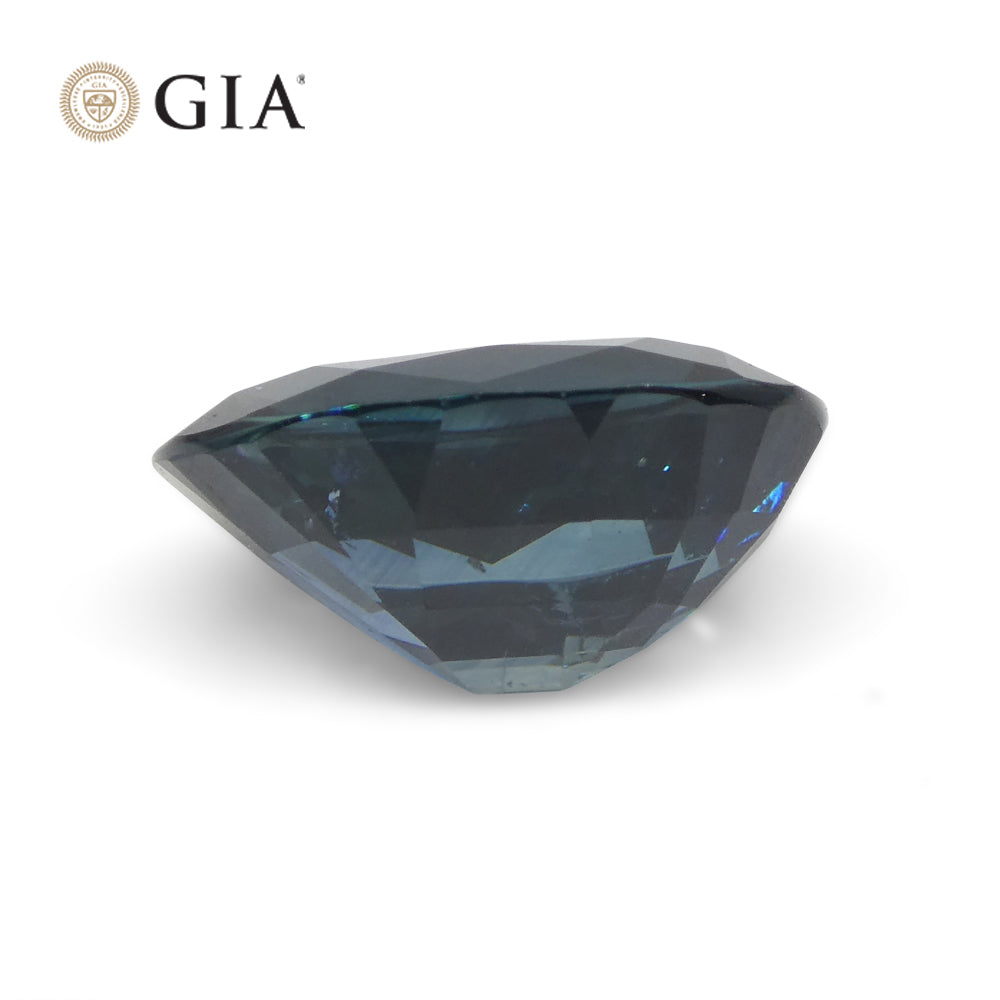 3.87ct Oval Greenish Blue Sapphire GIA Certified Madagascar - Skyjems Wholesale Gemstones