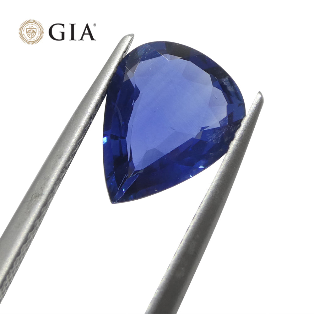 2.39ct Pear Blue Sapphire GIA Certified Thailand - Skyjems Wholesale Gemstones