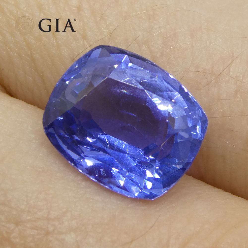 6.98ct Cushion Blue Sapphire GIA Certified Sri Lanka Unheated - Skyjems Wholesale Gemstones