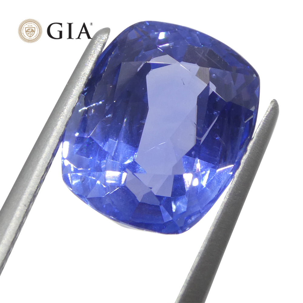 6.98ct Cushion Blue Sapphire GIA Certified Sri Lanka Unheated - Skyjems Wholesale Gemstones